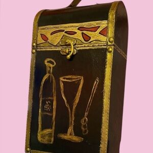 Hand painted by yours truly. Artistic Black and Gold Wine Box
